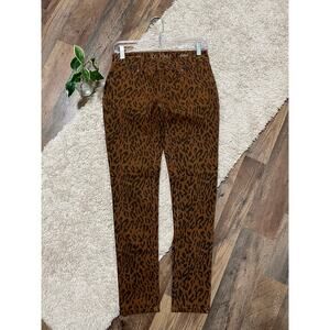 DL1961 26 Leopard Print Emma Legging 4 Way Stretch Low Rise Skinny Jeans